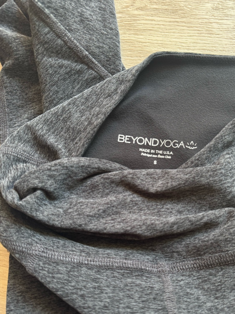 Beyond Yoga Heather Grey Core Spacedye Out Of Pocket High Waisted Leggings Small - Picture 5 of 9